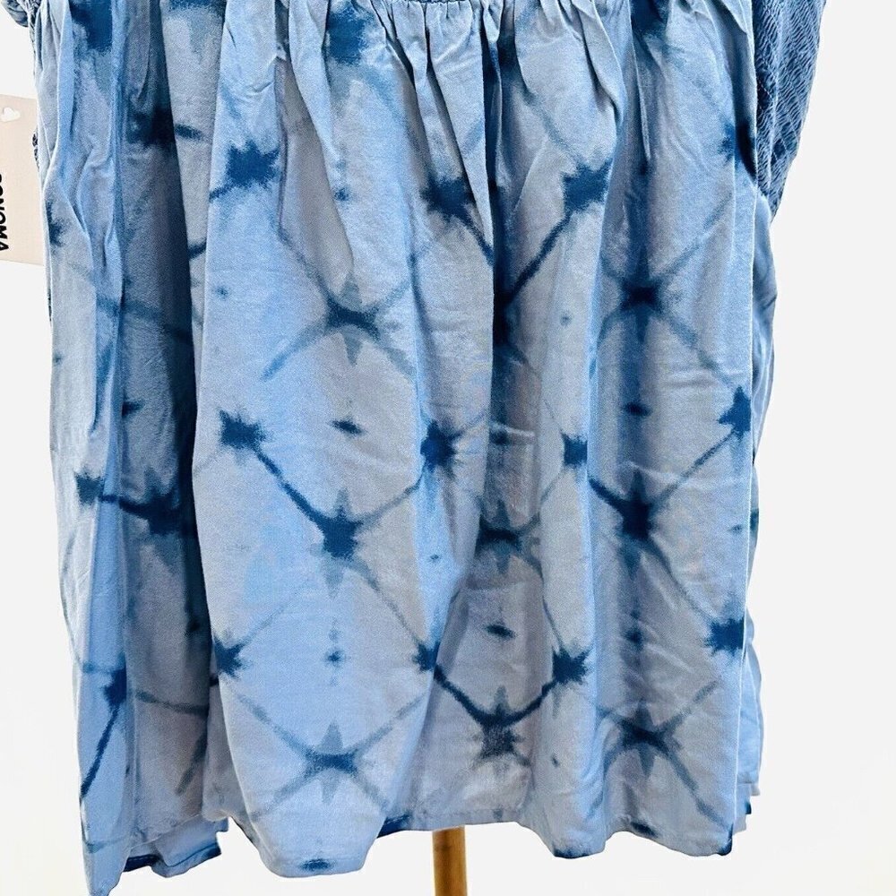 NWT SONOMA Women Sleeveless Pullover Square Neck Blue Rayon Shirt Plus Size 4X - Picture 10 of 14